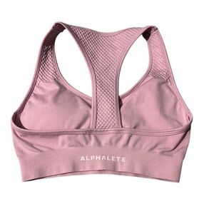 Alphalete Racerback Sports Bra Pink Seamless Activewear size Small